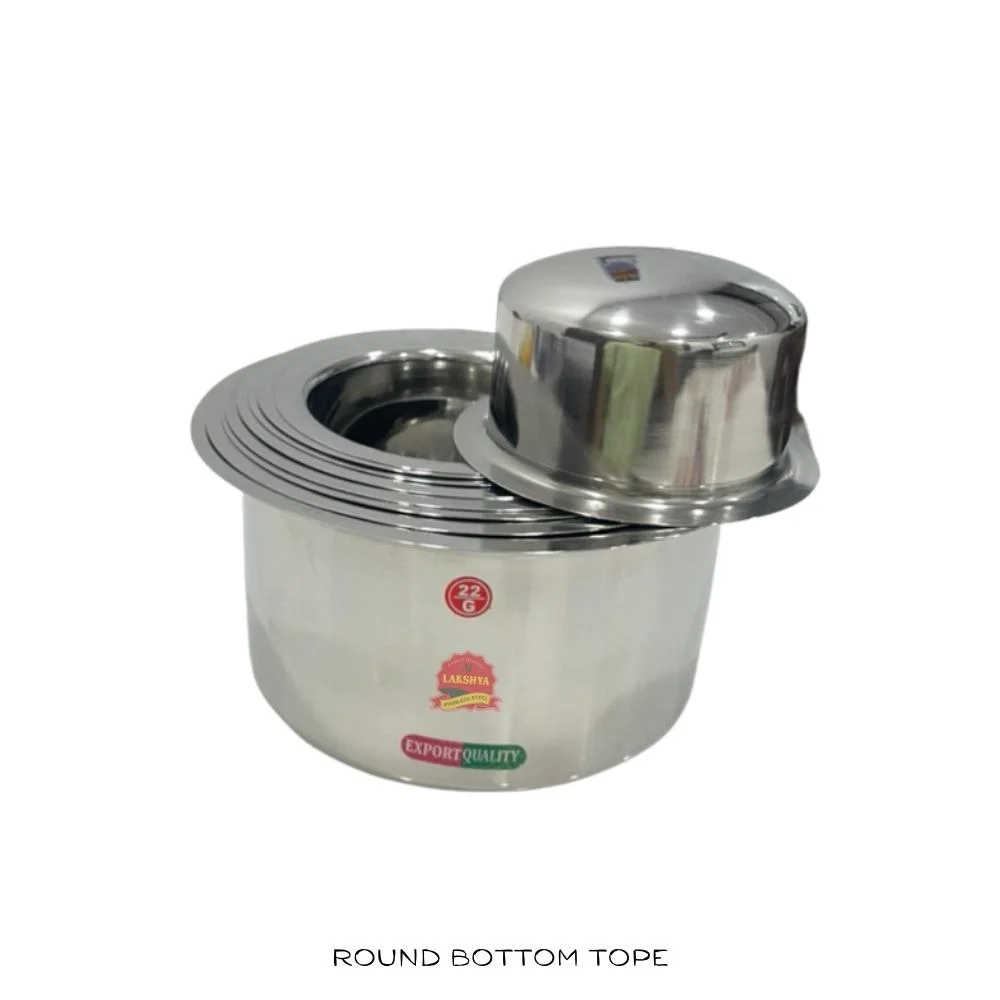 Stainless Steel Tope (Bhagona) 22G Round Bottom
