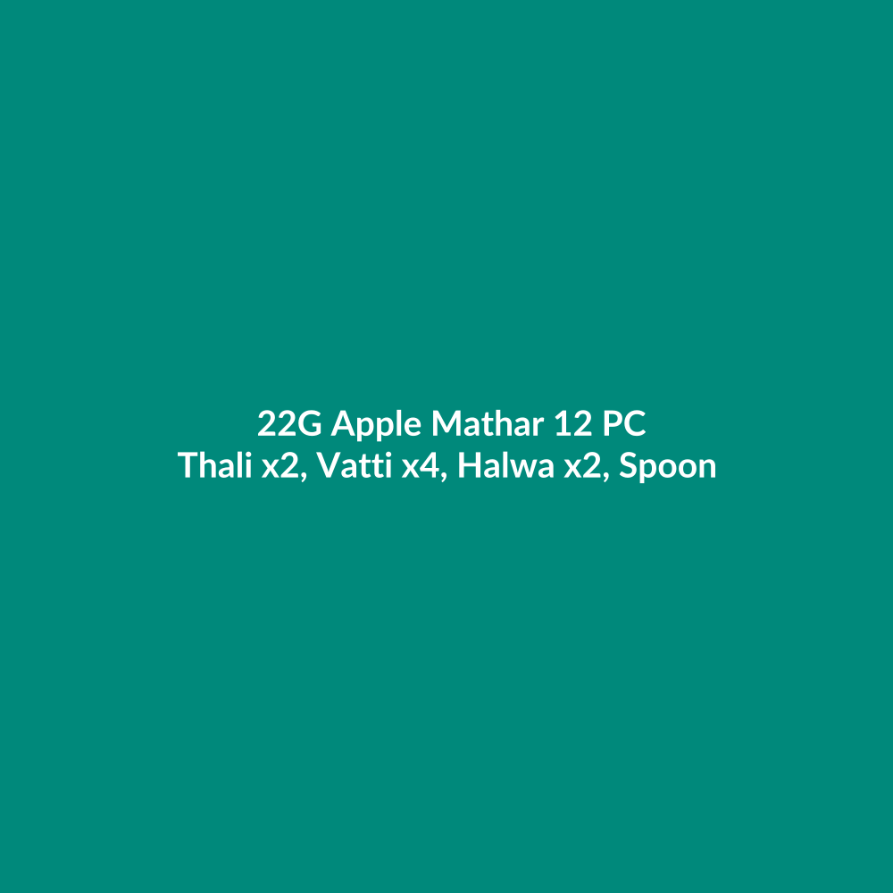 Stainless Steel Dinner Set 22 Gauge (Apple)