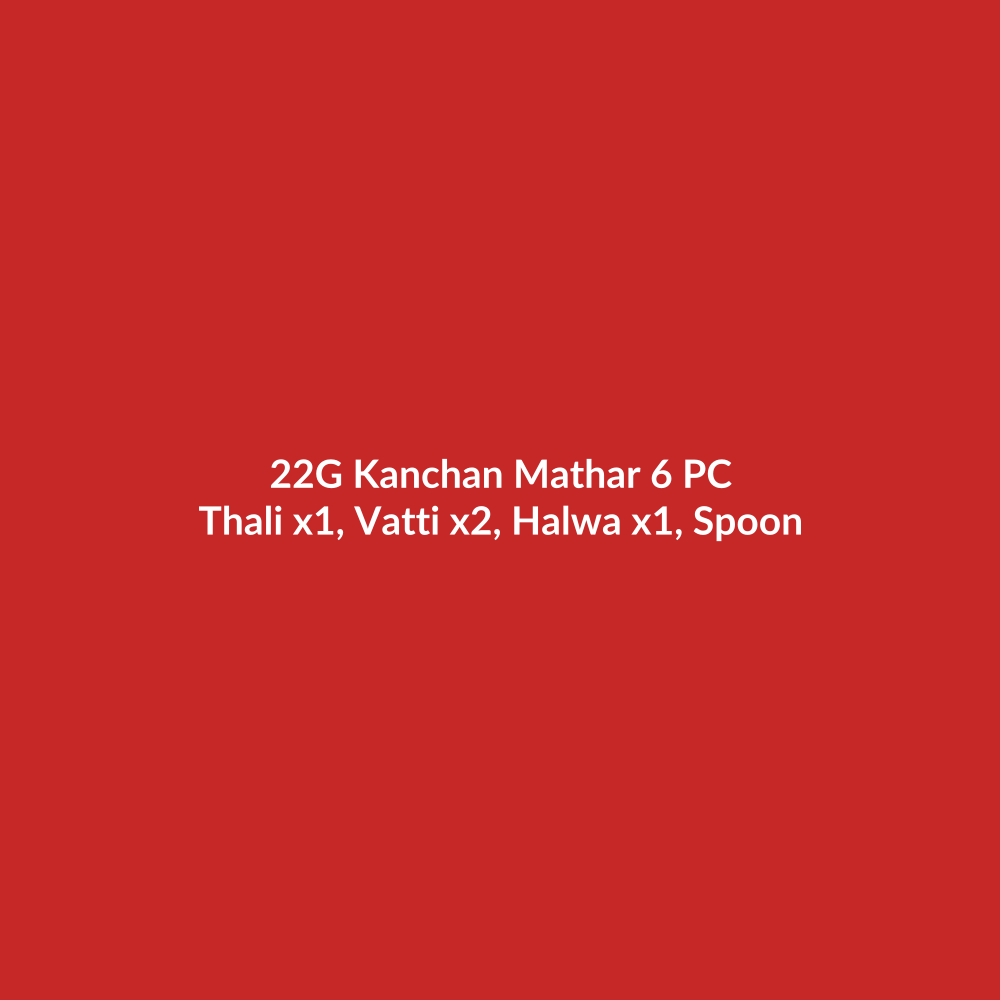 Stainless Steel Dinner Set 22 Gauge (Kanchan)