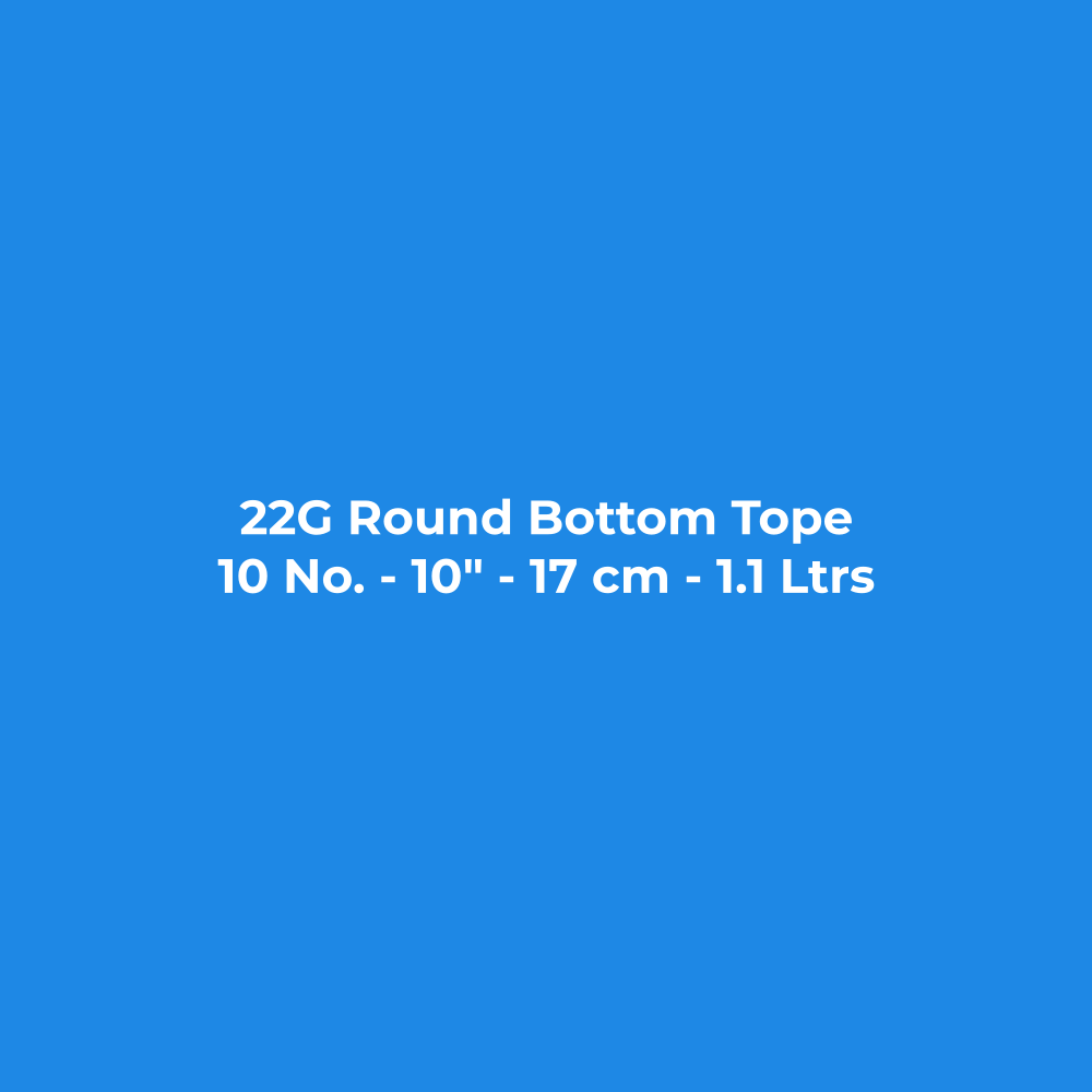 Stainless Steel Tope (Bhagona) 22G Round Bottom
