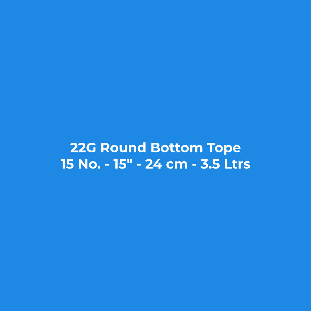 Stainless Steel Tope (Bhagona) 22G Round Bottom