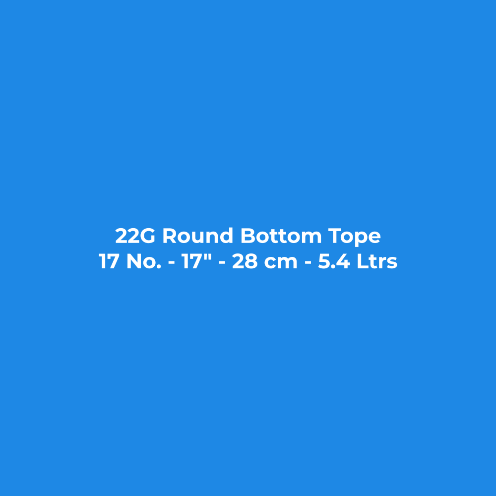 Stainless Steel Tope (Bhagona) 22G Round Bottom