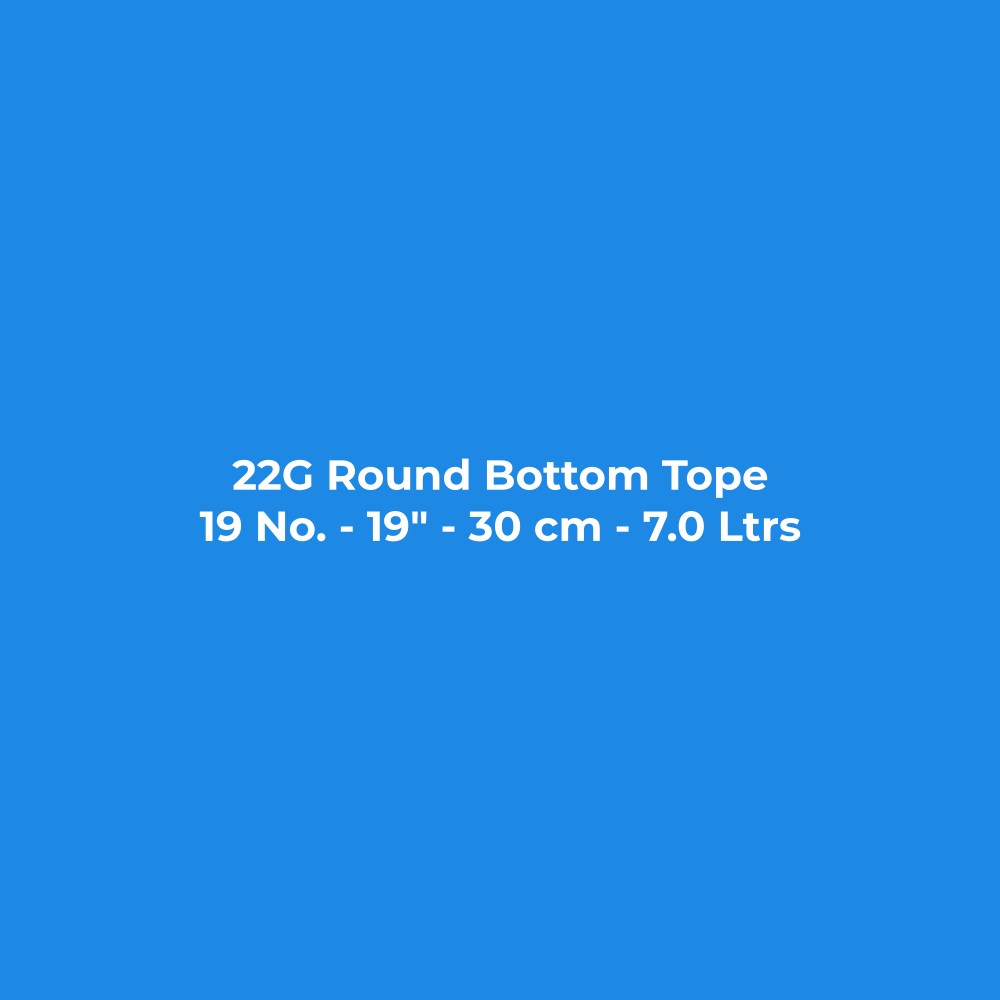 Stainless Steel Tope (Bhagona) 22G Round Bottom