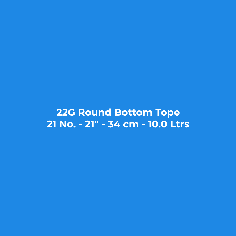 Stainless Steel Tope (Bhagona) 22G Round Bottom