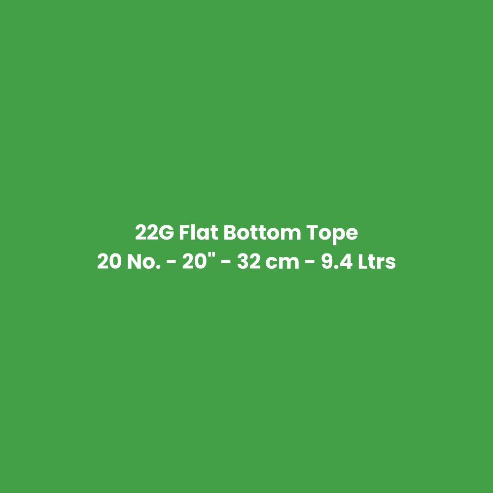 Stainless Steel Tope (Bhagona) 22G Flat Bottom