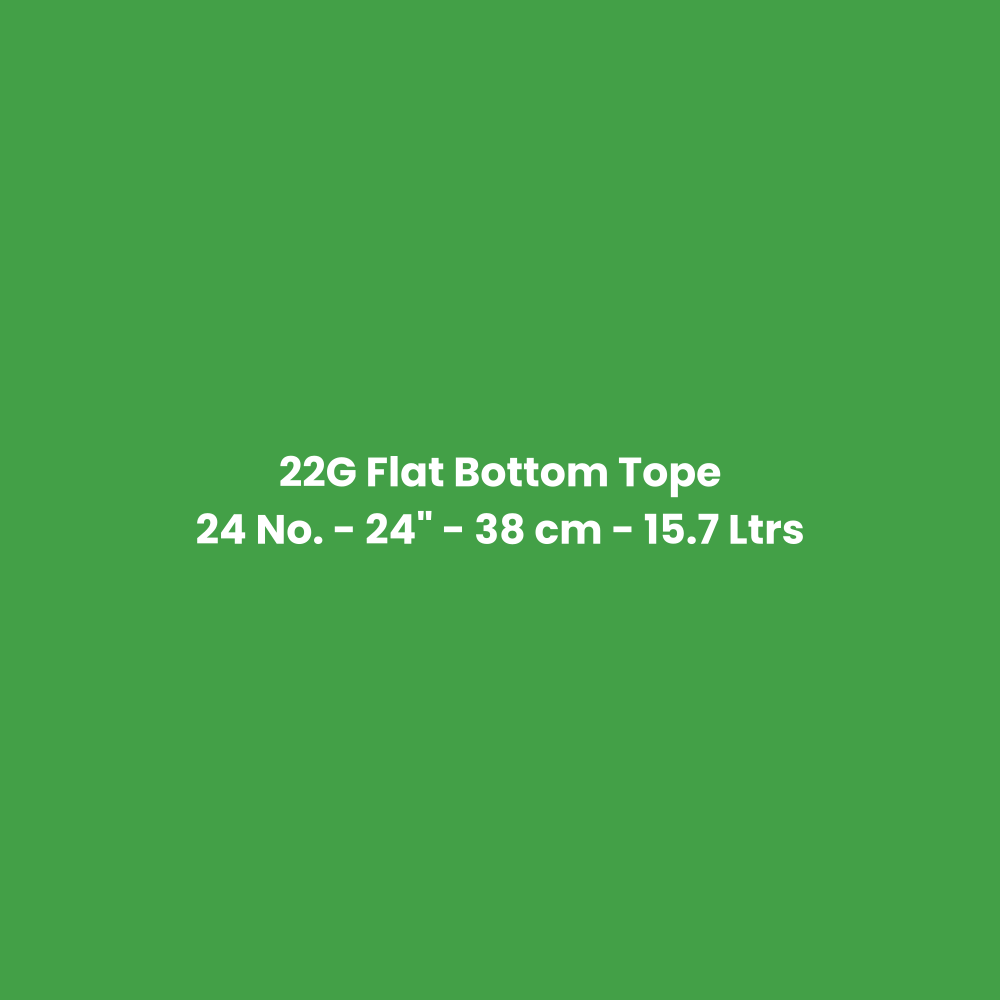 Stainless Steel Tope (Bhagona) 22G Flat Bottom